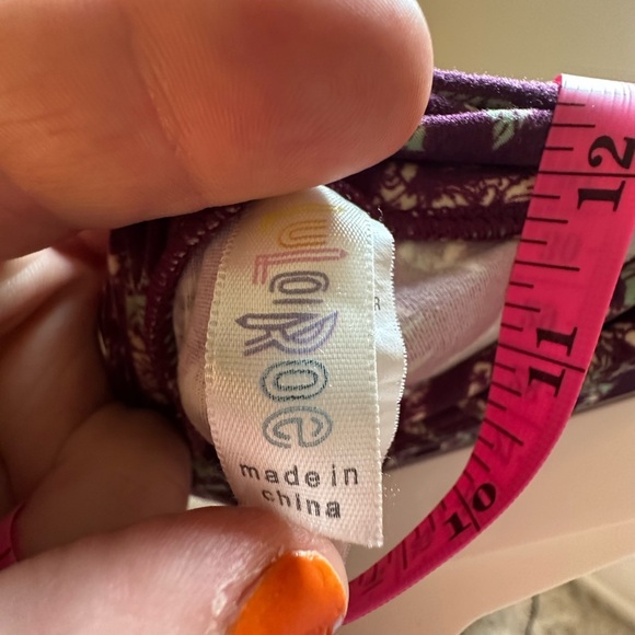 Geometric Patterned Womens Leggings One Size Purple - Picture 5 of 7